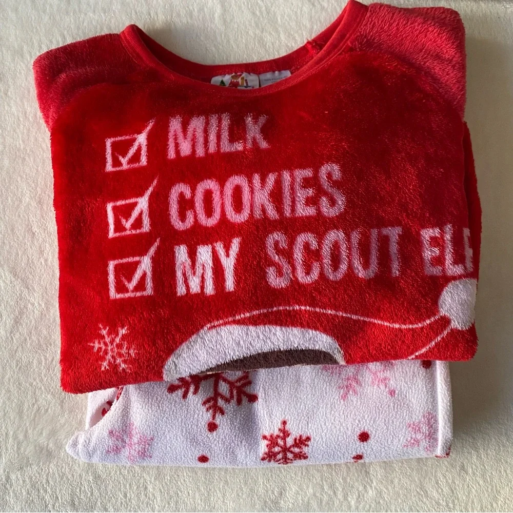 Elf on the shelf‎ Pajama Set Size Large Red Christmas Cozy